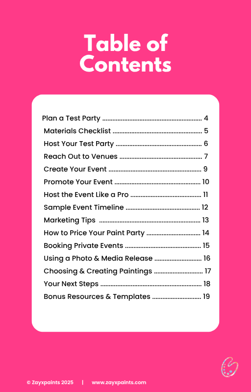 Profit From Paint Parties - Live Webinar
